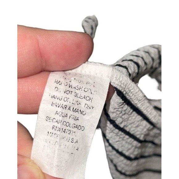 JUST ME Women's Size Small Black and Maxi Striped Tiered Maxi Dress … - Picture 11 of 16